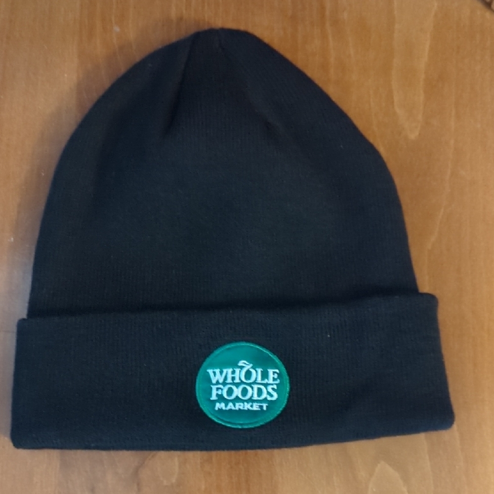 Whole Foods Market Black Beanie Hat